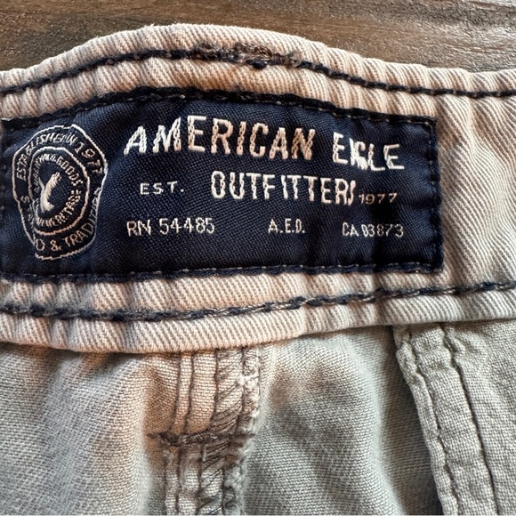 American Eagle Outfitters Flat Front Shorts Gray 100% Cotton Men’s Size 36 - Picture 4 of 10